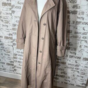 London Fog Limited Edition VTG Trench Coat Womens 8 Petite Brown Overcoat
